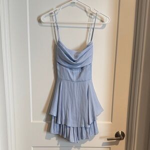 Light Blue Layered Romper